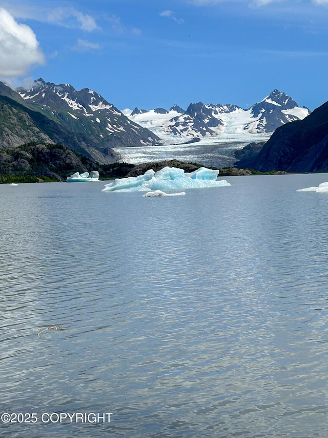 water view with mountains