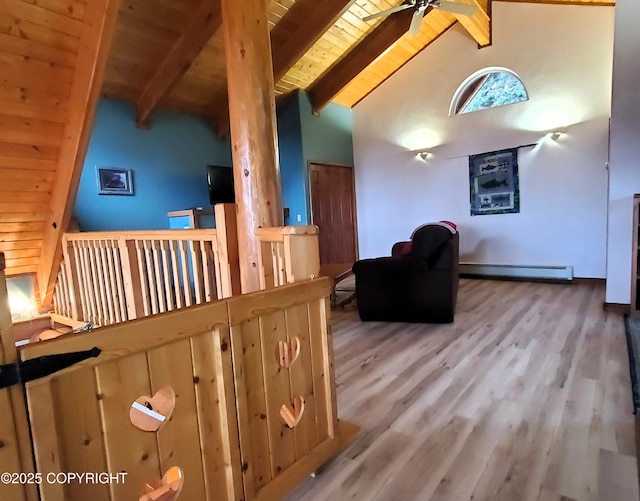 interior space with baseboard heating