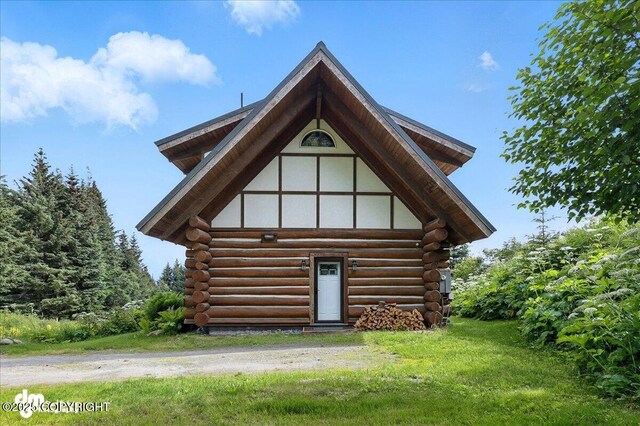 4510 Thomas Ct, Homer, AK 99603 - rear view of property with log exterior