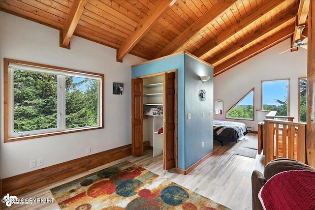 4510 Thomas Ct, Homer, AK 99603 - bedroom with multiple windows, light wood finished floors, and wood ceiling