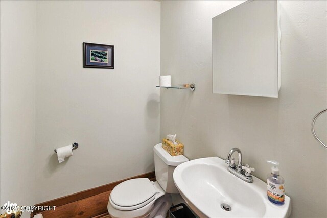 4510 Thomas Ct, Homer, AK 99603 - half bathroom featuring a sink and toilet