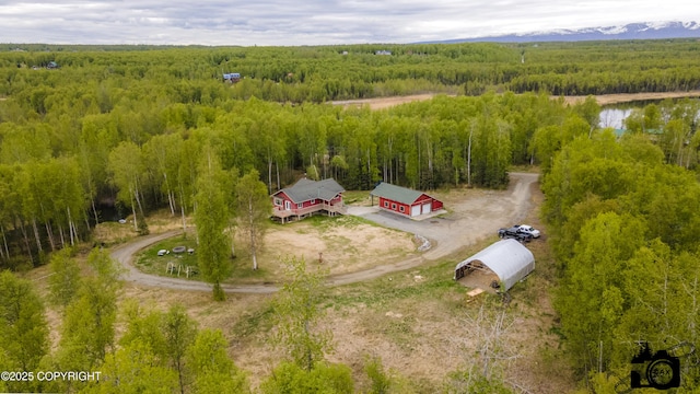 4800 W Lucy Lake Rd, Wasilla, AK 99623 - aerial view of property and surrounding area featuring a forest