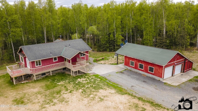 4800 W Lucy Lake Rd, Wasilla, AK 99623 - view from above of property with a forest