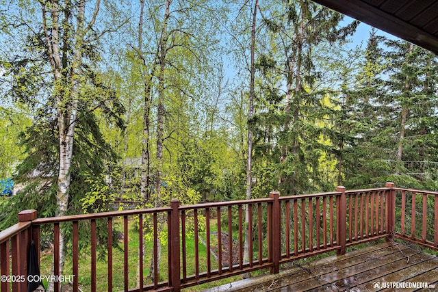view of wooden deck