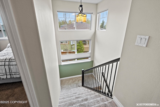 4187 Chiniak Bay Dr, Anchorage, AK 99515 - staircase with carpet flooring and baseboards