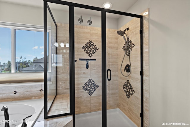 4187 Chiniak Bay Dr, Anchorage, AK 99515 - bathroom with a stall shower and a bathtub