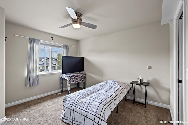 4187 Chiniak Bay Dr, Anchorage, AK 99515 - carpeted bedroom featuring baseboards and ceiling fan