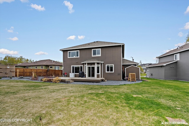 4187 Chiniak Bay Dr, Anchorage, AK 99515 - rear view of house with a wooden deck and a shingled roof