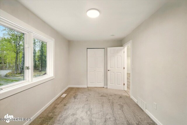 2411 N Friar Tuck Ct, Big Lake, AK 99623 - unfurnished bedroom with carpet flooring, baseboards, and a closet
