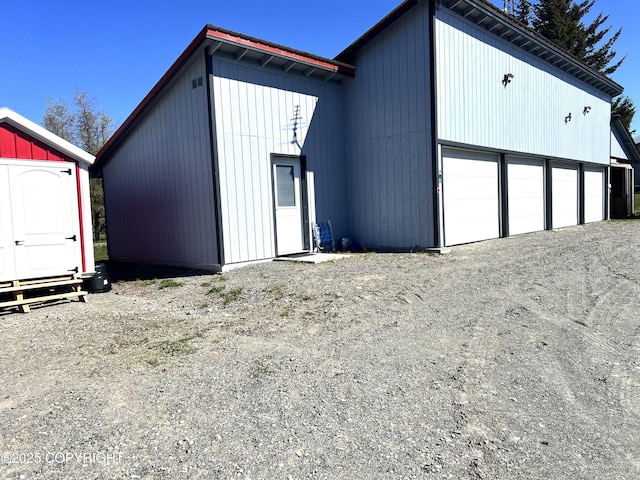 view of shed