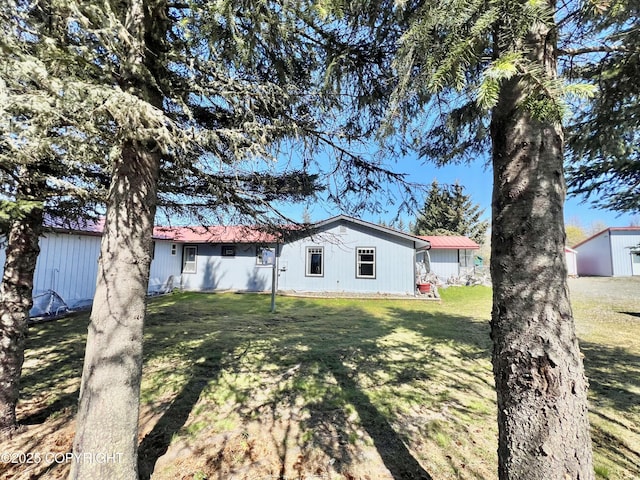 view of grassy yard