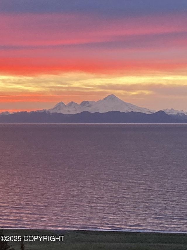 water view featuring mountains