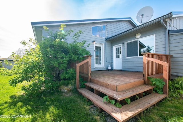 255 Lee Dr, Homer, AK 99603 - rear view of property featuring a wooden deck