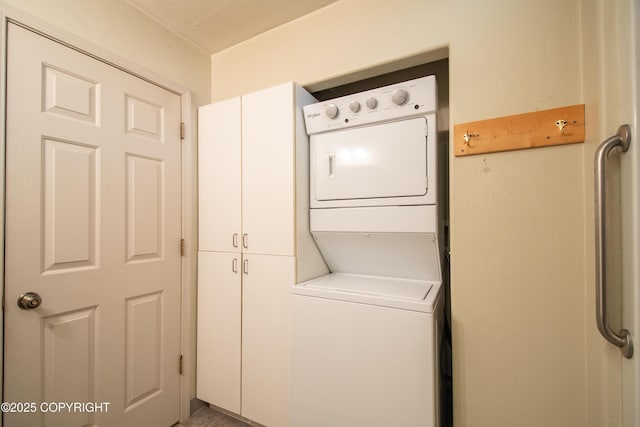 255 Lee Dr, Homer, AK 99603 - washroom with estacked washer and dryer