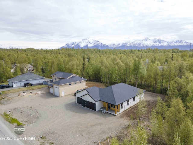 7254 E Riparian Loop, Palmer, AK 99645 - view of subject property featuring a heavily wooded area and a mountainous background