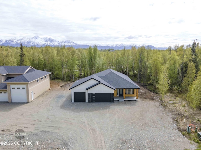7254 E Riparian Loop, Palmer, AK 99645 - view of subject property featuring a forest and mountains
