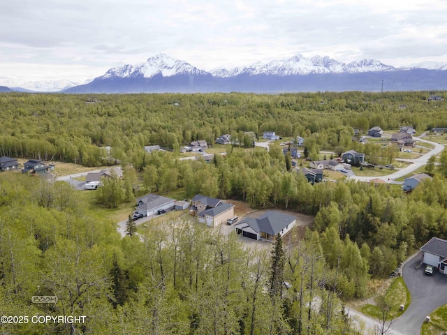 7254 E Riparian Loop, Palmer, AK 99645 - view of property location featuring a forest, mountains, and nearby suburban area