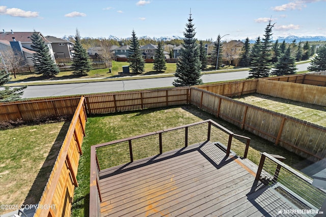 7863 Gate Creek Dr, Anchorage, AK 99502 - wooden terrace featuring a residential view