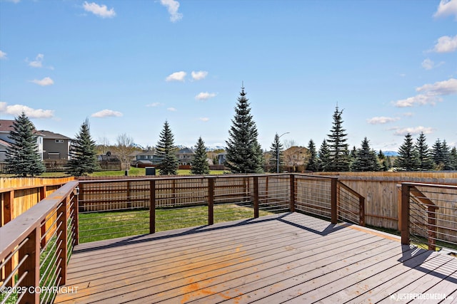 7863 Gate Creek Dr, Anchorage, AK 99502 - wooden deck featuring a residential view