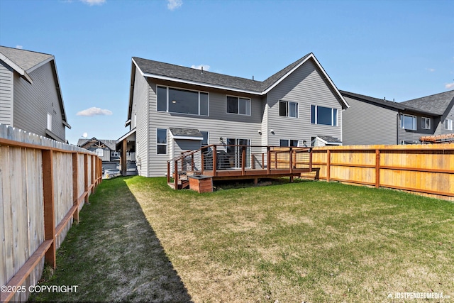 7863 Gate Creek Dr, Anchorage, AK 99502 - rear view of property featuring a wooden deck