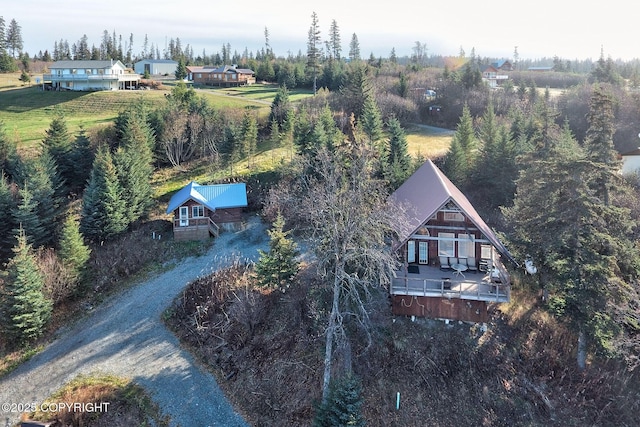 view from above of property