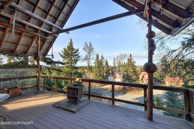 view of wooden terrace