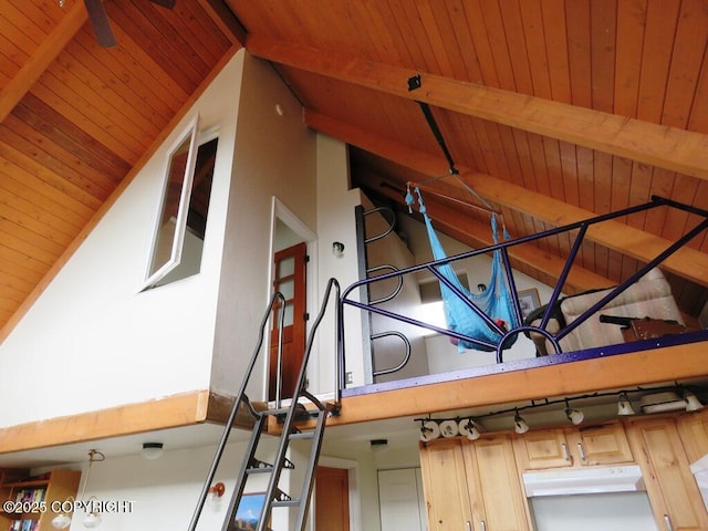 31580 Hannah Rene Rd, Anchor Point, AK 99556 - detailed view of wood ceiling and beamed ceiling