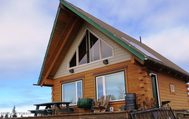 31580 Hannah Rene Rd, Anchor Point, AK 99556 - rear view of property featuring log siding