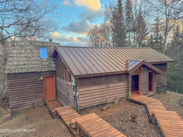 view of rustic home