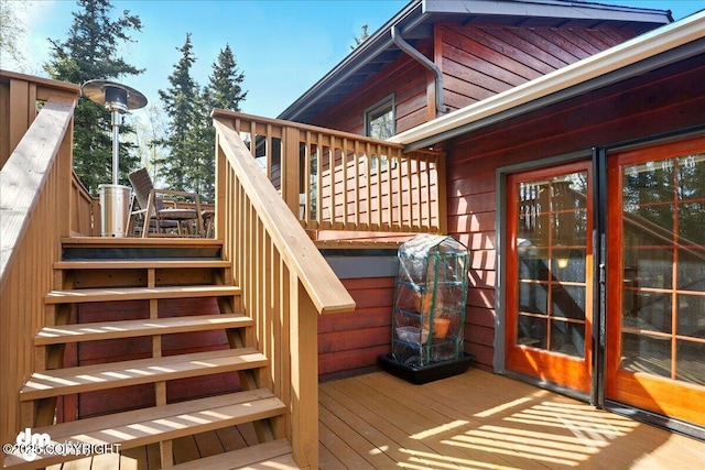 deck with stairs