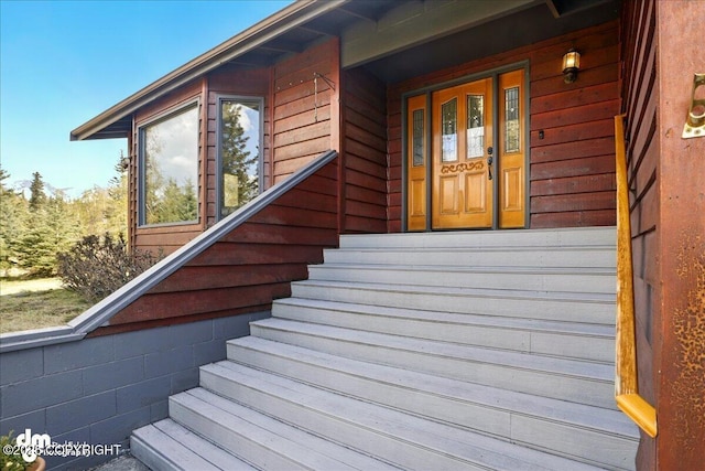 view of exterior entry