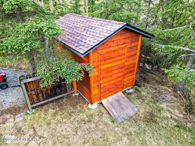 view of outbuilding with an outdoor structure