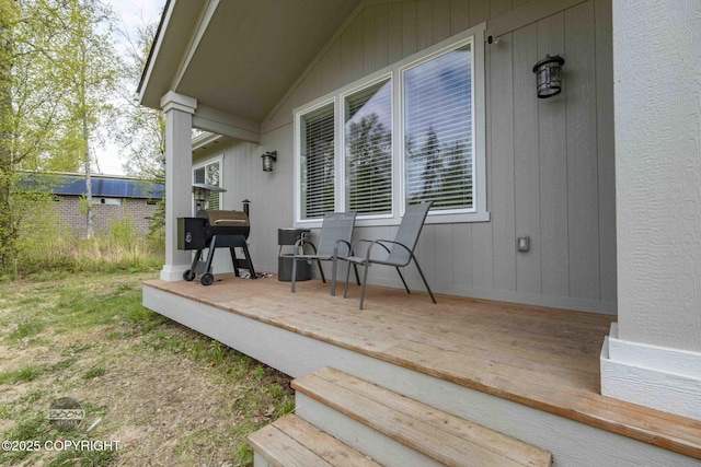 3589 N Magnolia Cir, Wasilla, AK 99654 - wooden terrace with fence