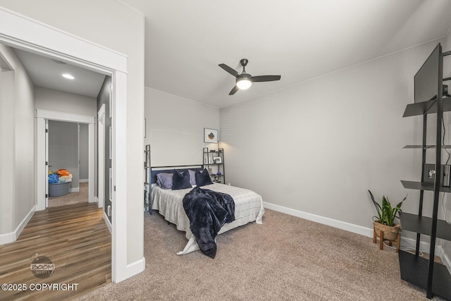 3589 N Magnolia Cir, Wasilla, AK 99654 - carpeted bedroom with baseboards and ceiling fan