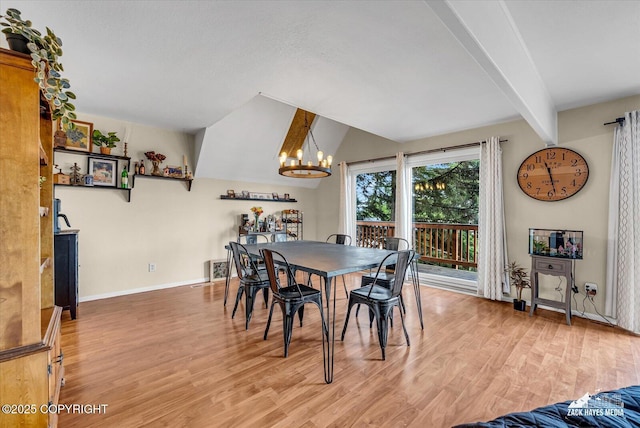 6010 Staedem Dr, Anchorage, AK 99504 - dining space with a chandelier, light wood-type flooring, and baseboards