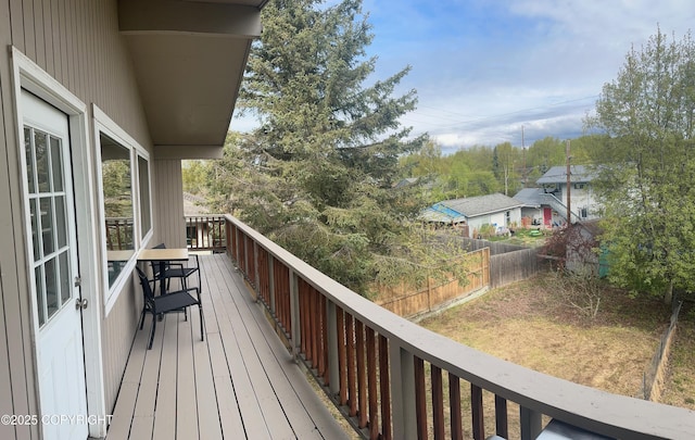 741 W 20th Ave, Anchorage, AK 99503 - view of wooden balcony with a wooden deck