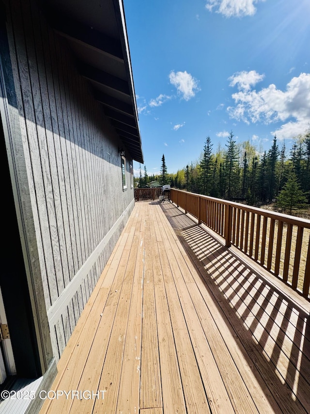 5670 W Calico Dr, Wasilla, AK 99654 - view of wooden terrace