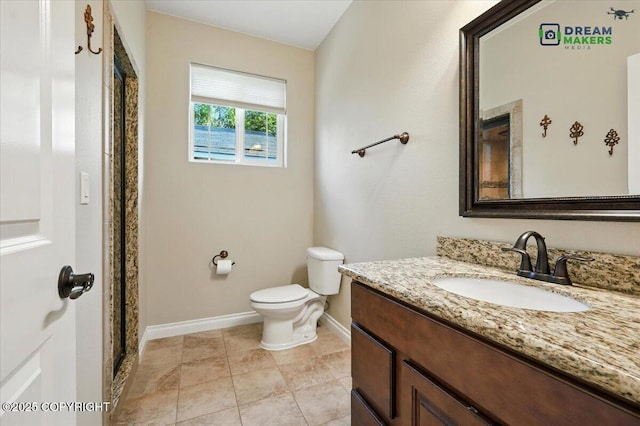 7782 W Arlie Rd, Wasilla, AK 99623 - bathroom featuring vanity, curtained shower, and tile patterned floors