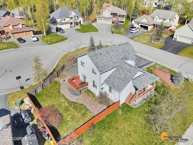 aerial view of residential area