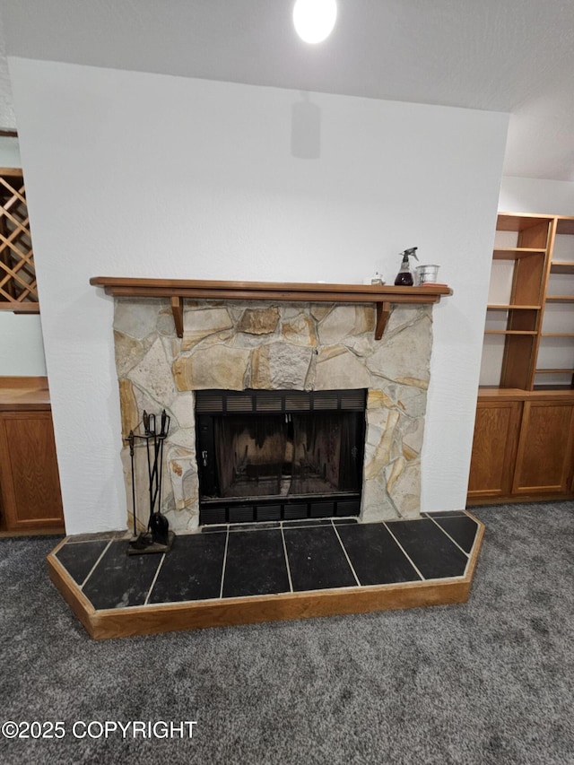 3213 Tayshee Cir, Anchorage, AK 99504 - detailed view of carpet flooring and a fireplace
