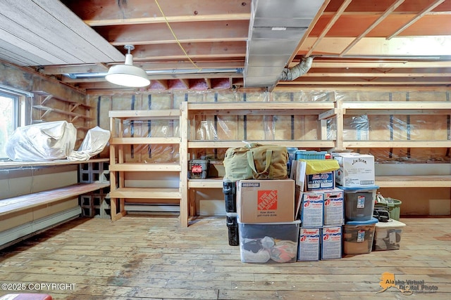 view of storage area