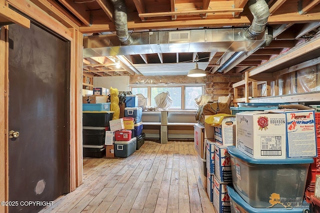 view of storage area