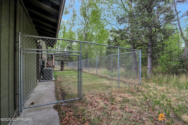 gate with fence and cooling unit