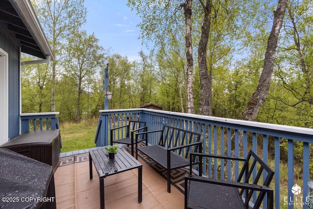 view of wooden terrace
