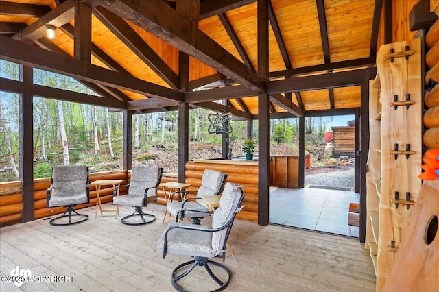 view of sunroom