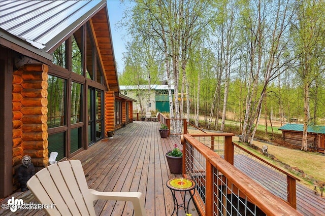 view of wooden terrace