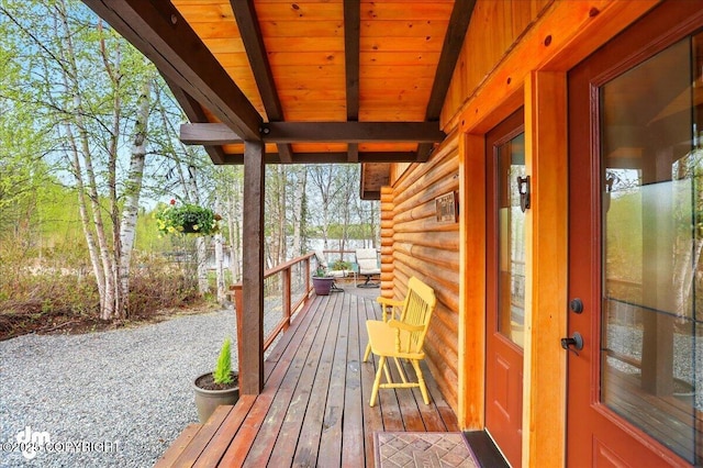 view of wooden terrace