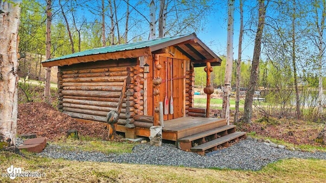 view of shed