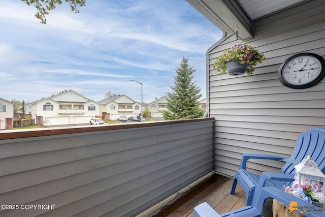 balcony with a residential view