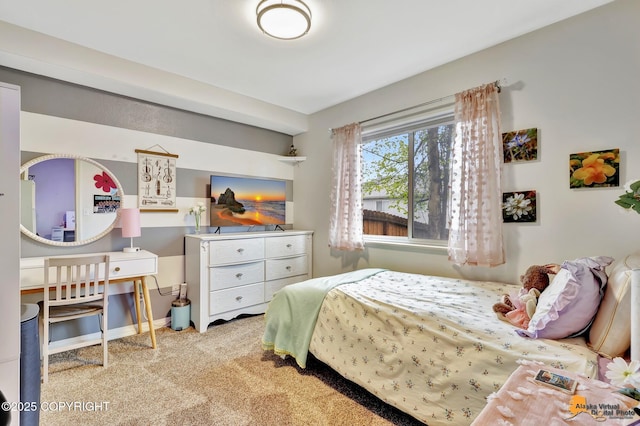view of carpeted bedroom